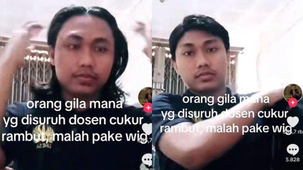 Mahasiswa di Surabaya nekat kenakan wig ke kampus