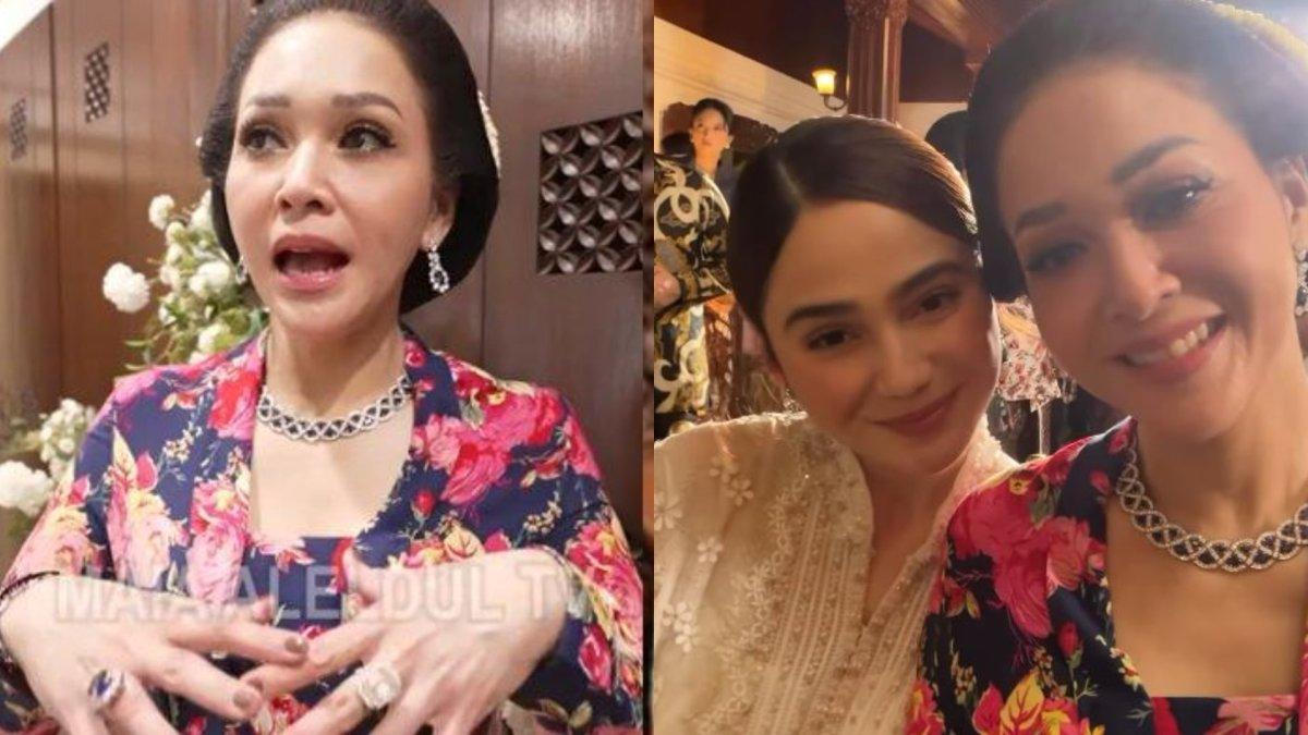 Maia Estianty pakai satu set perhiasan Blue Sapphire di acara Al Ghazali.