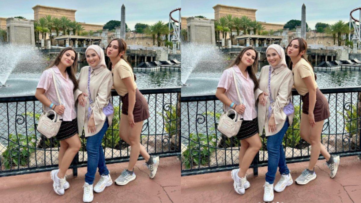 Marsha Aruan dan Syifa Hadju liburan bersama ke Singapura