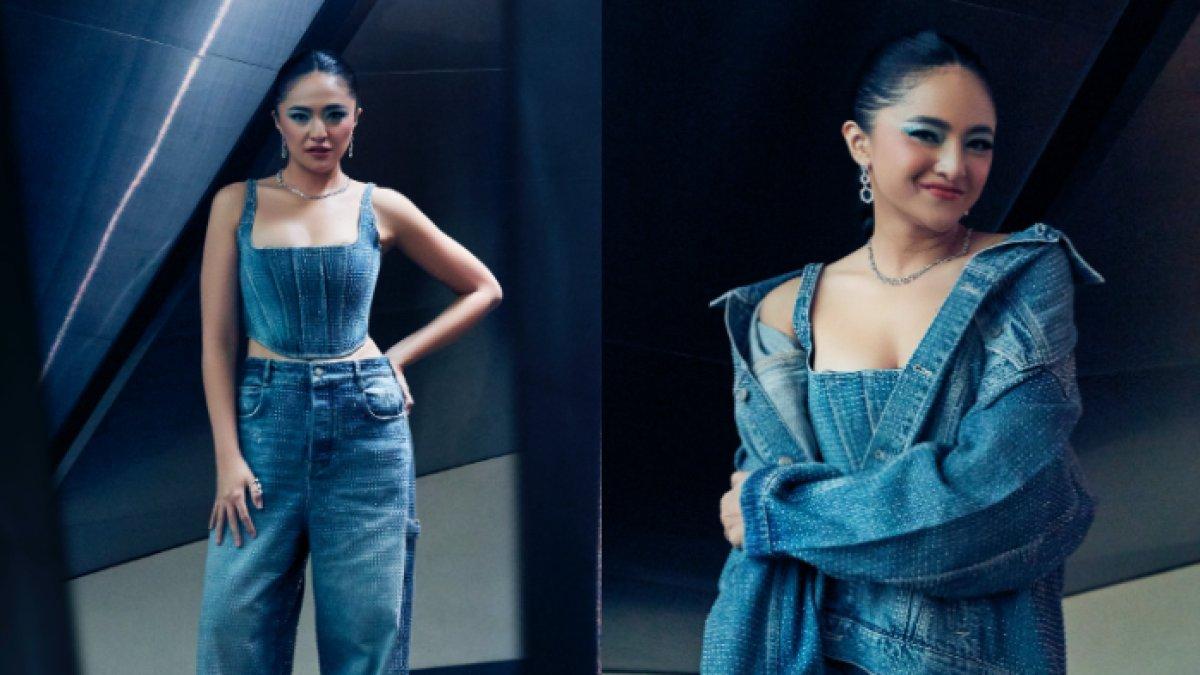 Marshanda tampil pakai tank top