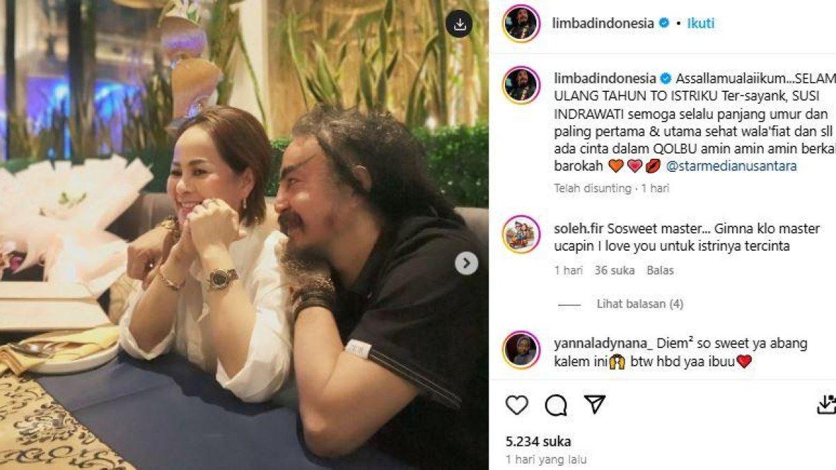 Master Limbad pamer kemesraan bareng istri, tanpa embel-embel istri muda lagi