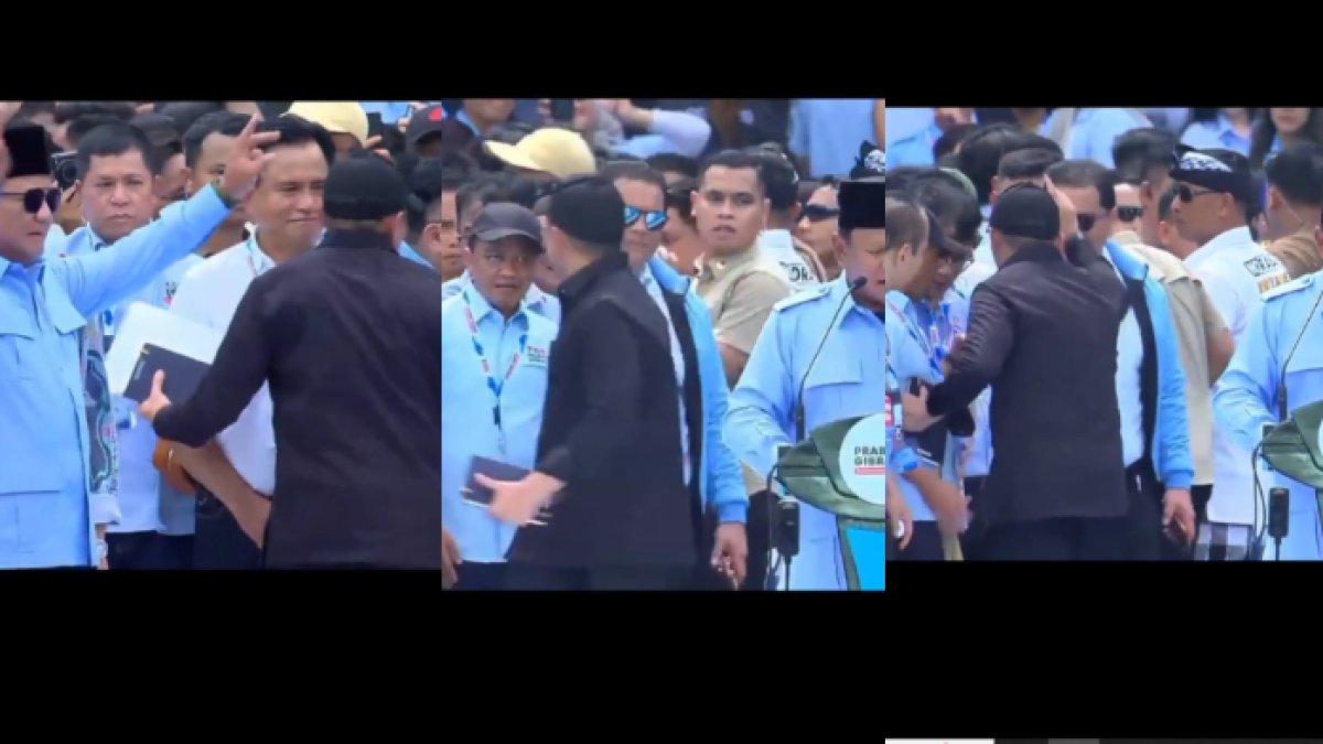 Mayor Teddy berani menegur beberapa pejabat saat Prabowo sedang berdiri di hadapan para pendukung.