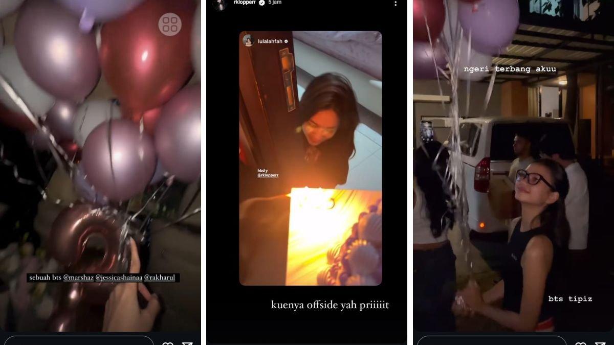 Mendapat kejutan dari teman-temannya