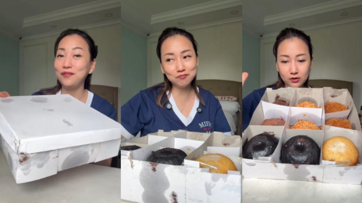 REVIEW DONAT - Food vlogger Nanakoot review donat jualan Pinkan Mambo yang dijual Rp200 ribu per lusin.