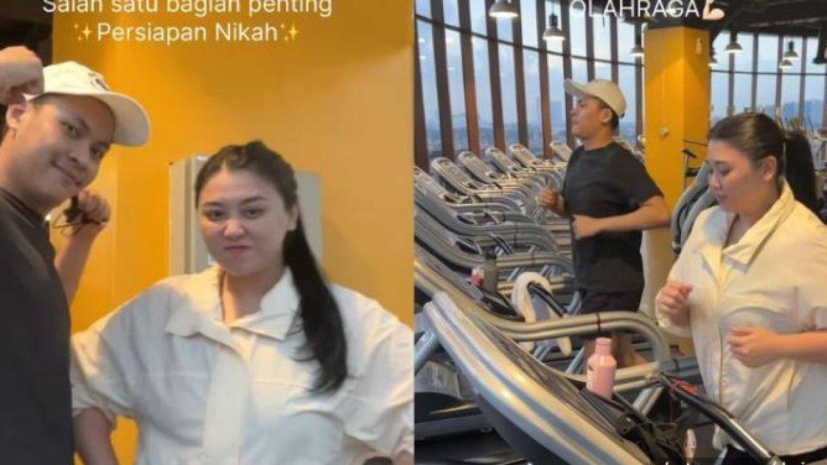 Menjelang pernikahan, Clarissa dan Dipha rajin melakukan olahraga bareng.