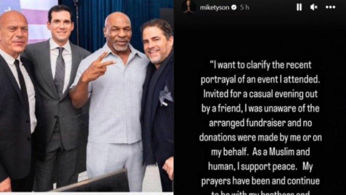 Mike Tyson klarifikasi bahwa dirinya tidak menyumbang apapun untuk Israel.
