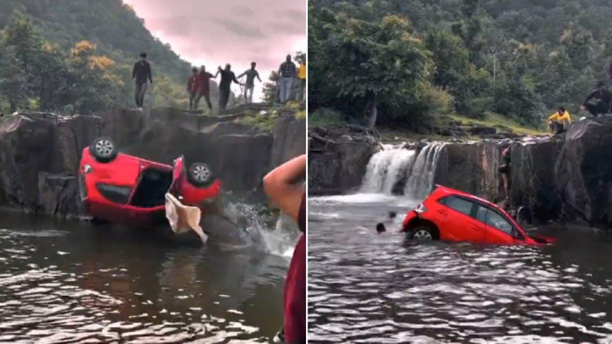 Mobil jatuh ke air terjun di India