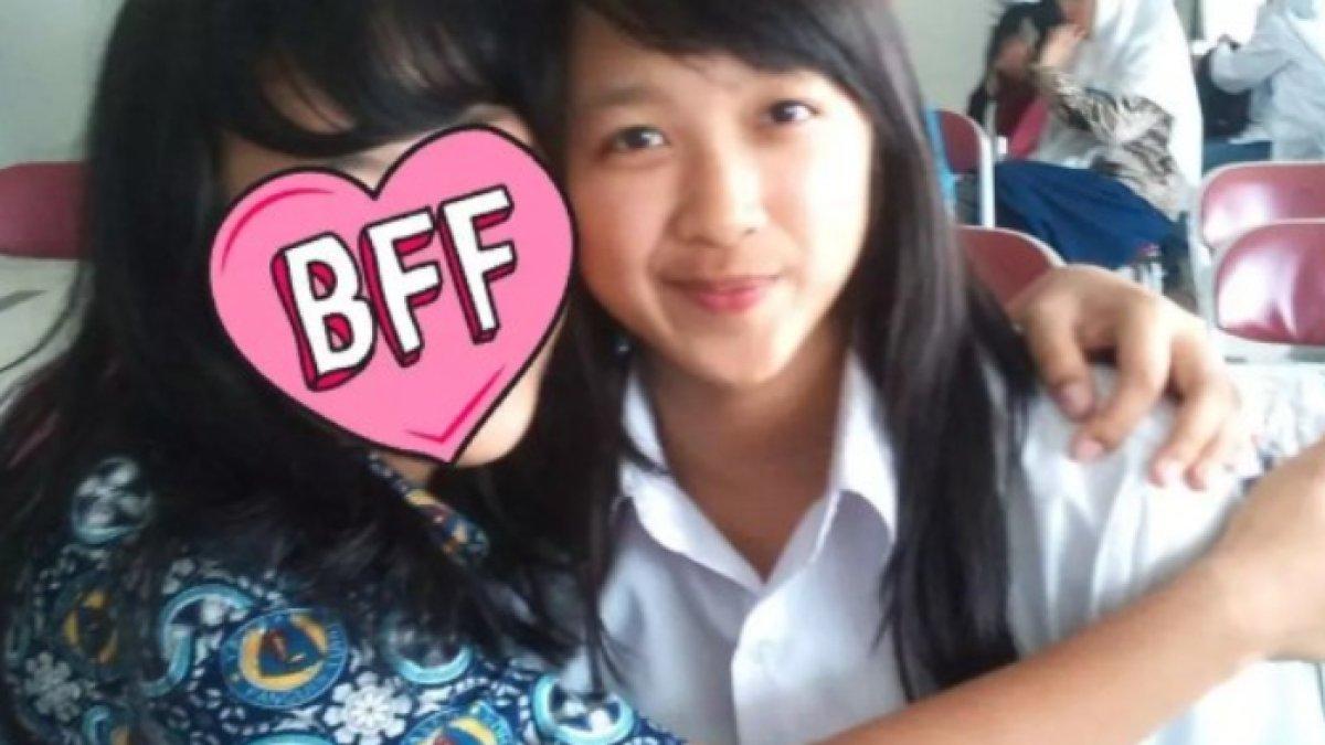 FOTO DITA KARANG - Potret Dita Karang dengan rambut panjangnya saat masih SMA.