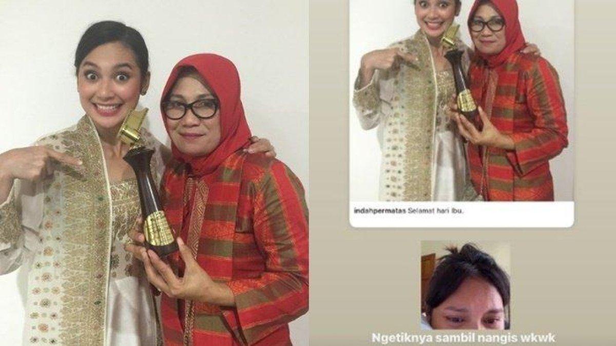 Momen Indah Permatasari ucapkan hari ibu ke Nursyah penuh haru heboh disorot.