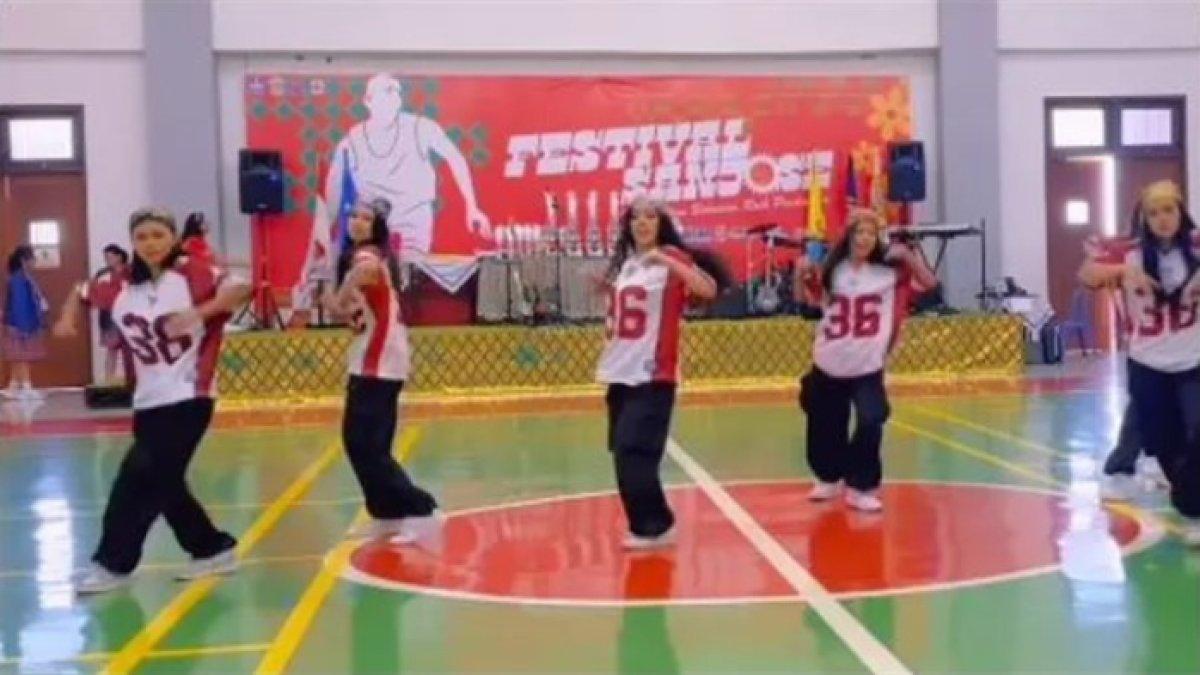 Momen Leticia lincah nge-dance bareng teman-temannya