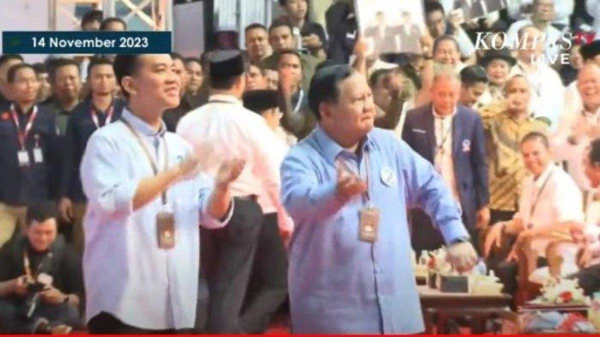 Momen Prabowo Subianto berjoget 'gemoy' usai dapat nomor urut 2