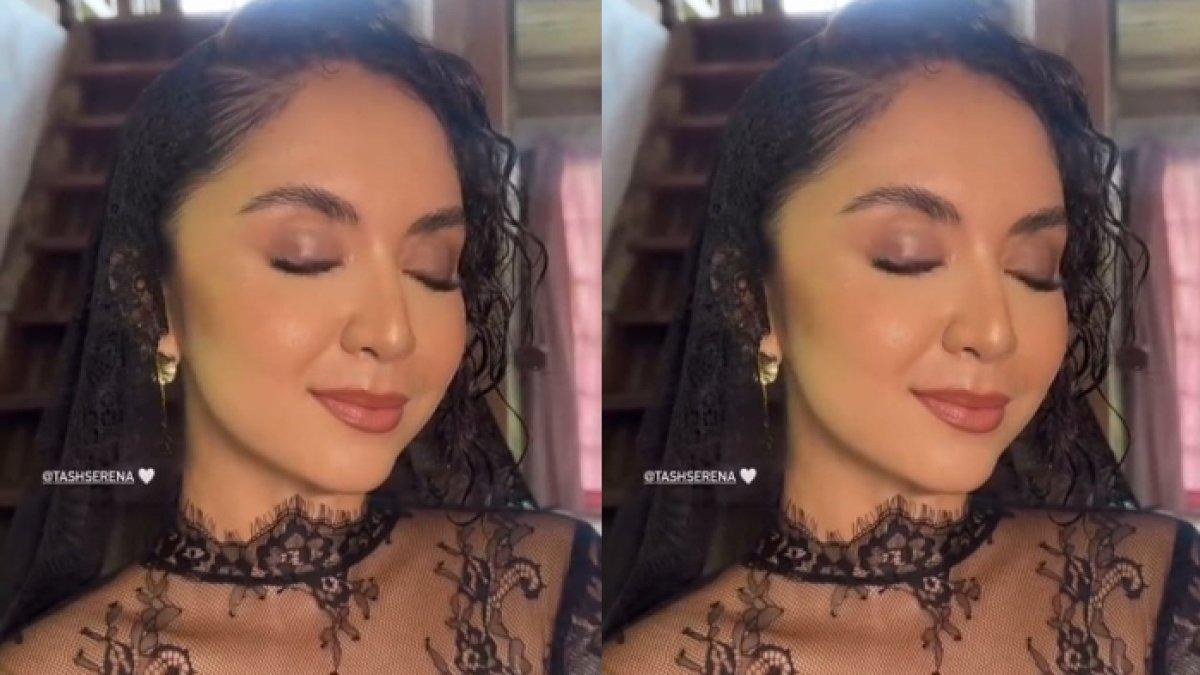 Momen Tasha Serena dimakeup sebelum acara bahagianya.