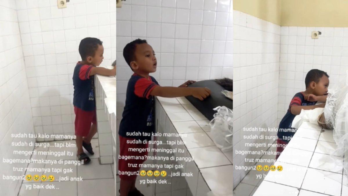 Momen bocah bangunkan ibu yang sudah meninggal dunia