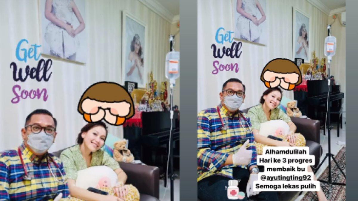 Momen dokter mengecek kesehatan Ayu Ting Ting