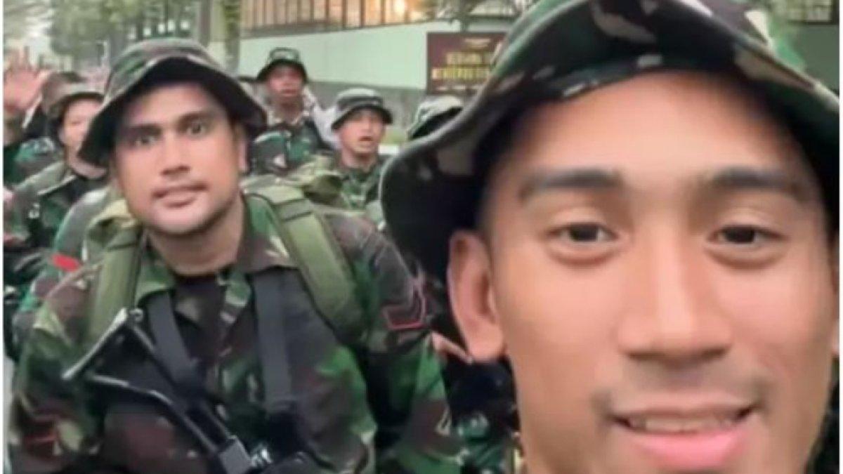 Momen kegiatan Daffa Wardhana selama bootcamp militer