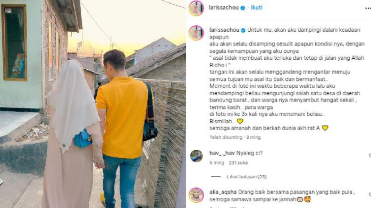 Momen mesra Larissa Chou dan Ikram Rosadi gandengan
