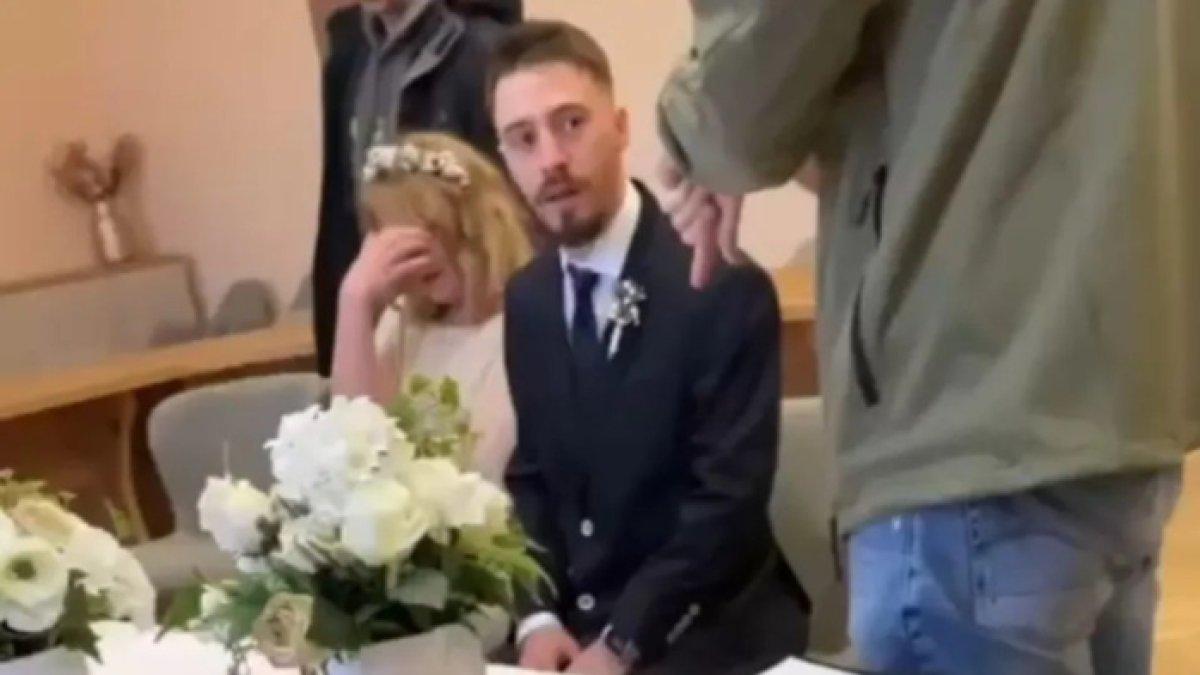 Momen pengantin pria ditangkap polisi di hari pernikahannya