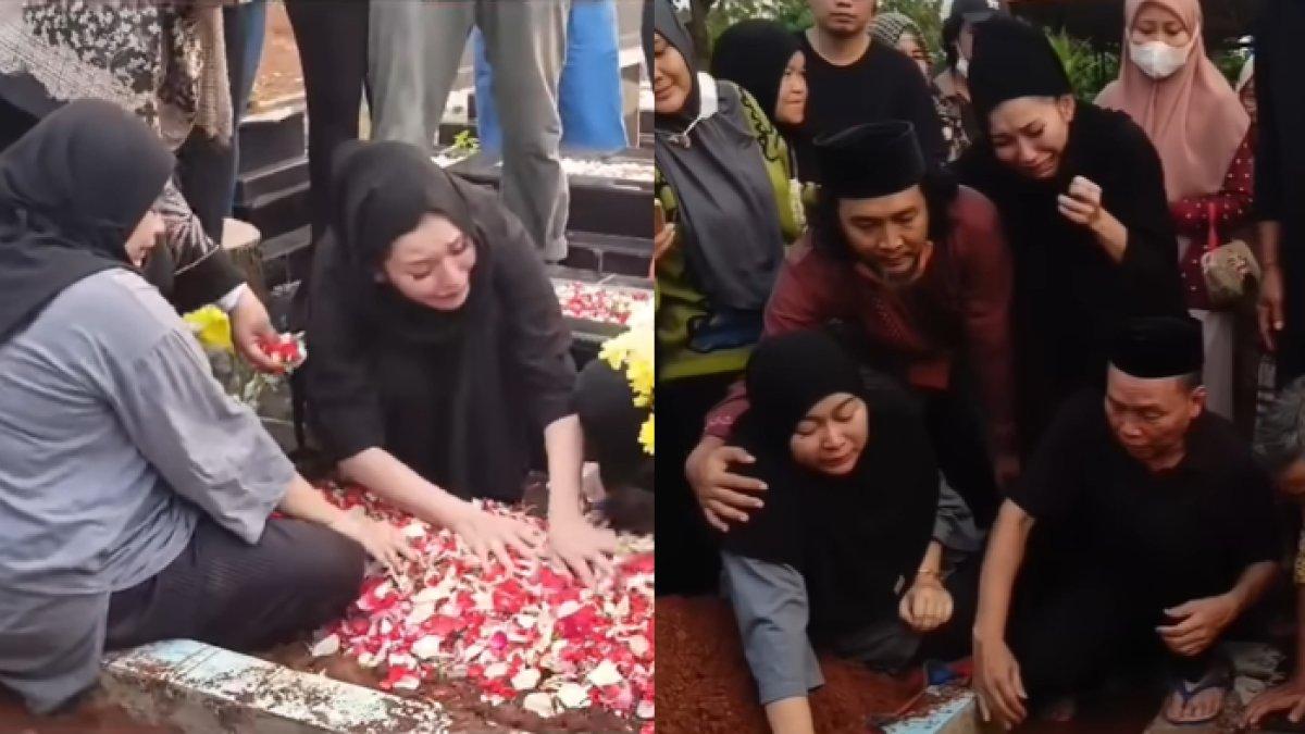 Inilah deretan momen pilu saat pemakaman keponakan Ayu Ting Ting, Rayaz Zoltan Fachrizal. Assyifa Nuraini ibu mendiang sampai pingsan.