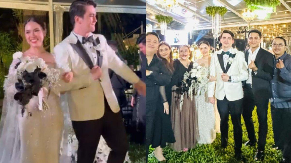 Momen resepsi Christ Laurent dan Marcella Michelle