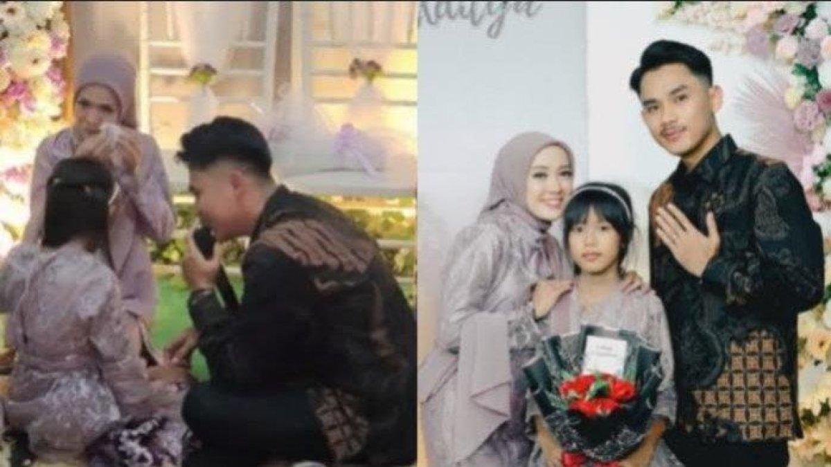 Momen saat Aditya minta izin jadi ayah sambung