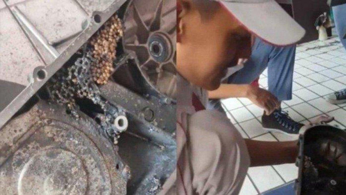 Montir syok buka mesin motor