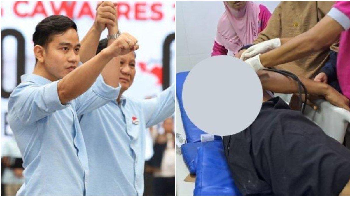 Muara, relawan Prabowo-Gibran dirawat di rumah sakit usai ditembak OTK.