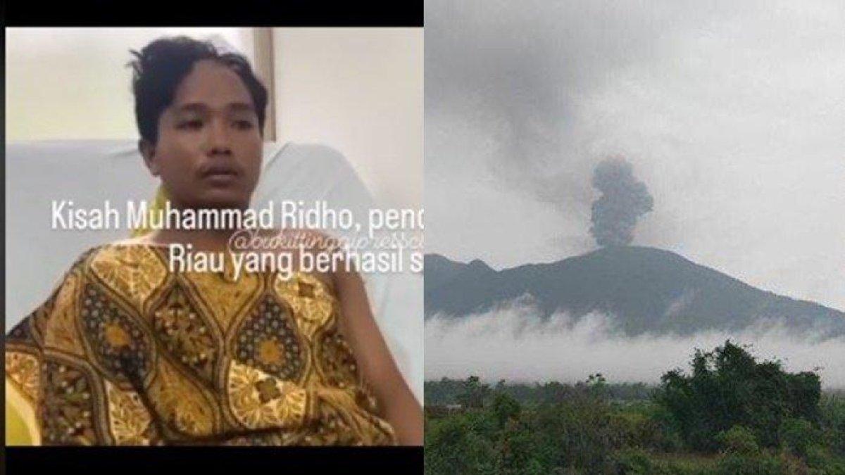 Muhammad Ridho, salah satu pendaki asal Riau memberi kesaksian setelah berhasil selamat dari peristiwa erupsi Gunung Marapi.