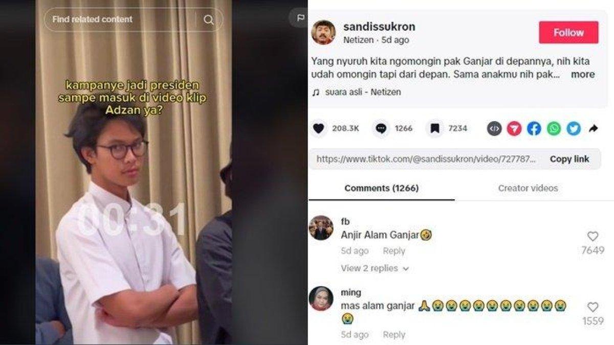 Muhammad Zinedine Alam Ganjar anak Ganjar Pranowo jadi sorotan hingga masuk akun gosip usai me-roasting atau menyindir munculnya sang ayah dalam tayangan adzan di televisi.