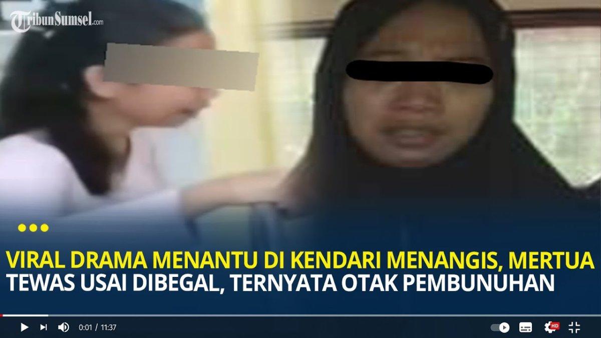 ND, seorang wanita di Kendari, Sulawesi Tenggara tega menghabisi nyawa ibu mertua dibantu temannya. Ia sempat pura-pura menangis.