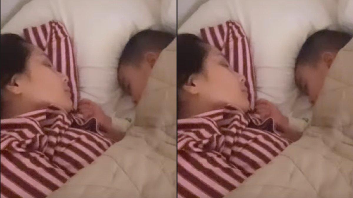 Nagita Slavina tidur di samping Rayyanza