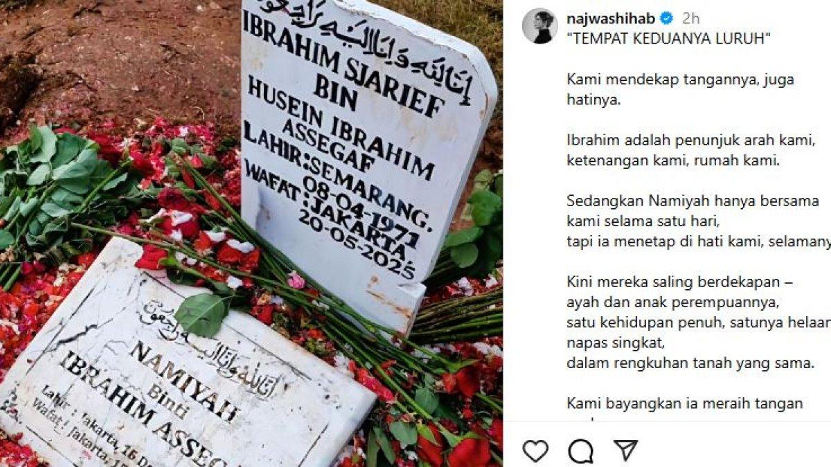 Najwa Shihab tulis pesan pilu setelah kepergian sang suami, Ibrahim Sjarief Assegaf.