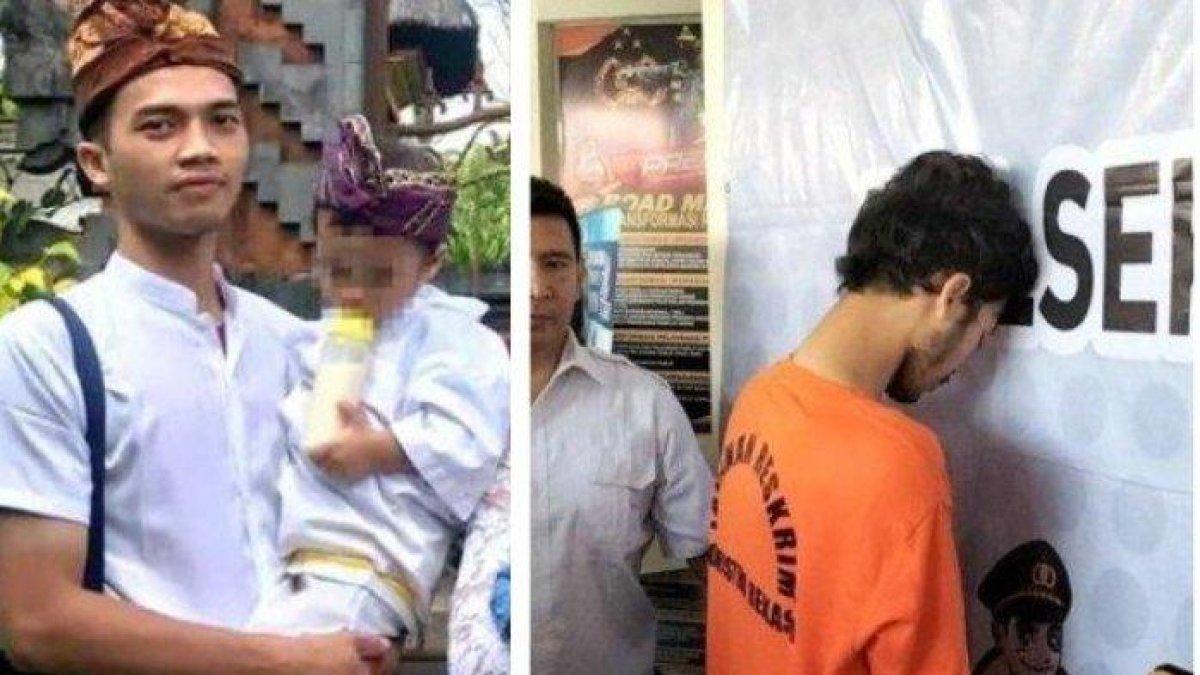 Nando Kusuma Wardana (25) menangis mengungkap pesan kepada dua anaknya yang masih berusia 3 tahun dan 1,5 tahun.