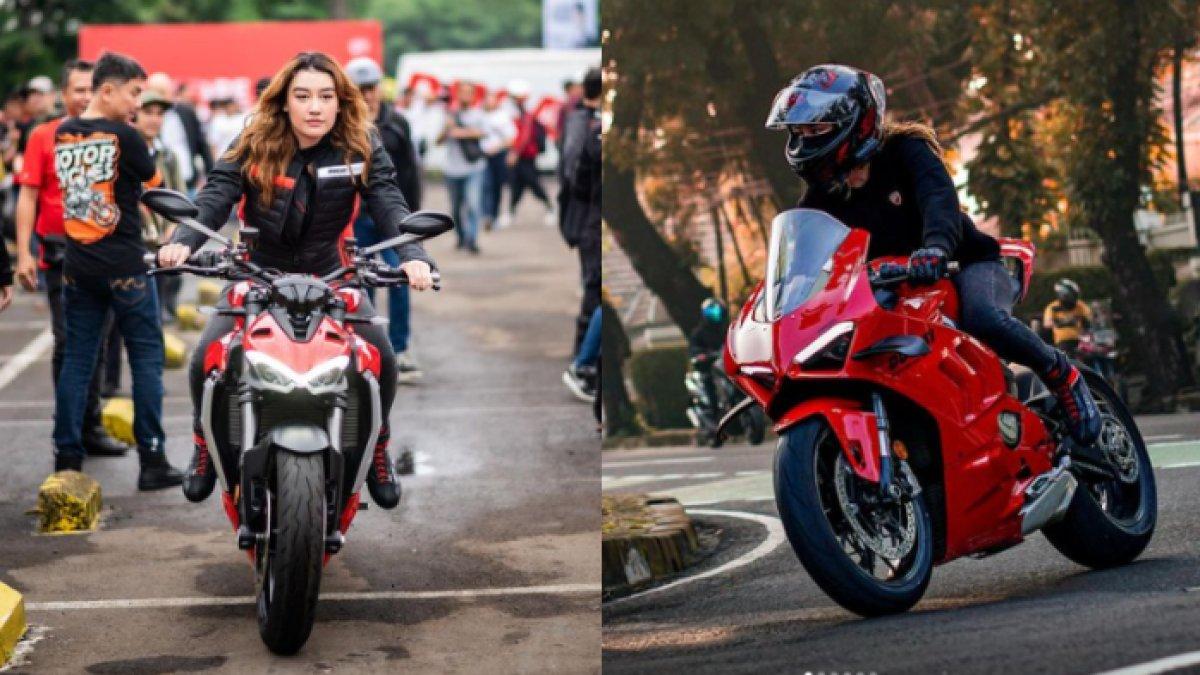 Natasha Ryder suka naik motor gede