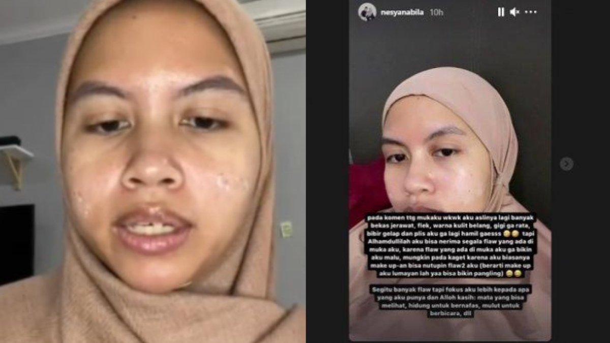 Nesyana sempat viral gegara wajah tanpa make up