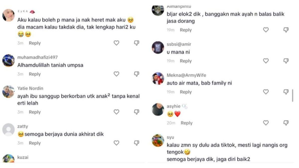 Netizen menangis setelah membaca kisah keluarga tersebut.