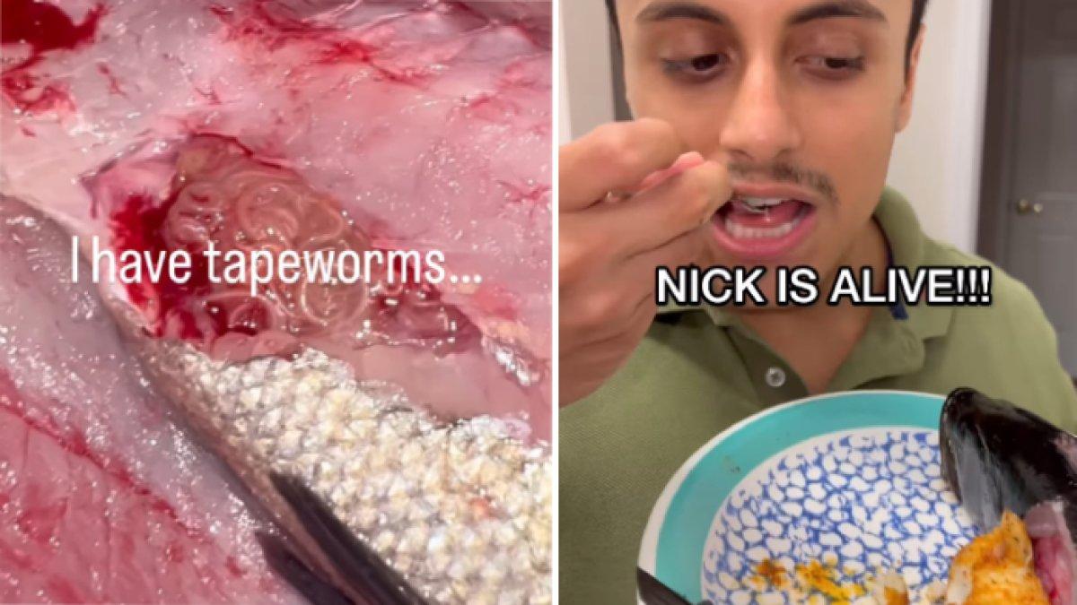Nichola Kratka, TikToker nekat makan cacing pita demi viral.