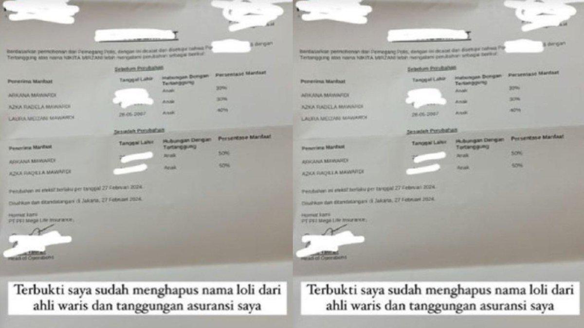 Nikita Mirzani hapus nama Lolly dalam daftar ahli waris
