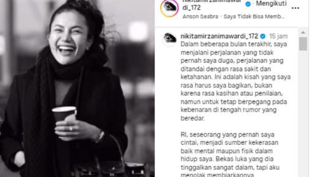 Nikita Mirzani sebut alami kekerasan dari Rizky Irmansyah saat masih pacaran