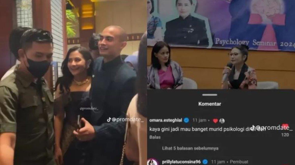 Omara sering mengomentari unggahan Prilly di Instagram dengan komentar yang membuat warganet baper terhadap kedekatan mereka.