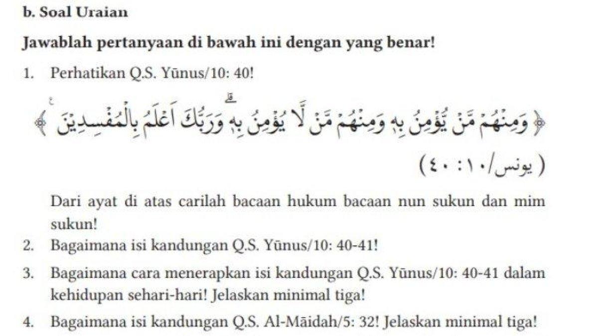 KUNCI JAWABAN PAI KELAS 11 - Berikut kunci jawaban PAI kelas 11 halaman 208 Kurikulum Merdeka, Penilaian Pengetahuan Bab 6 bagian soal uraian.