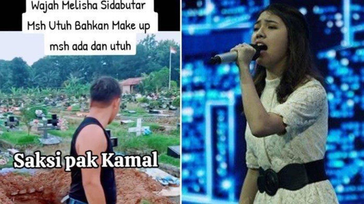 Pak Kamal penggali kubur makam Melisha Sidabutar (kiri) menyaksikan langsung bagaimana kondisi jenazah Melisha Sidabutar yang masih utuh usai 3 tahun meninggal dunia