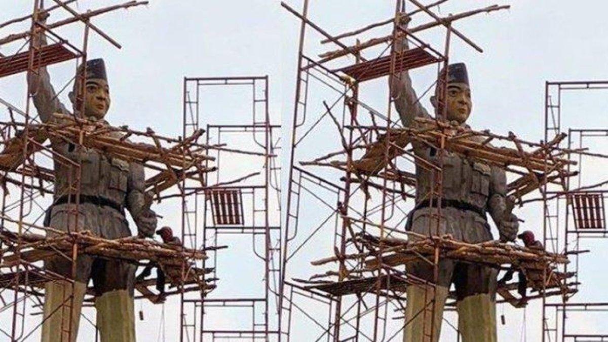Patung Bung Karno Rp 500 juta tapi dikritik gegara wajahnya tak mirip.