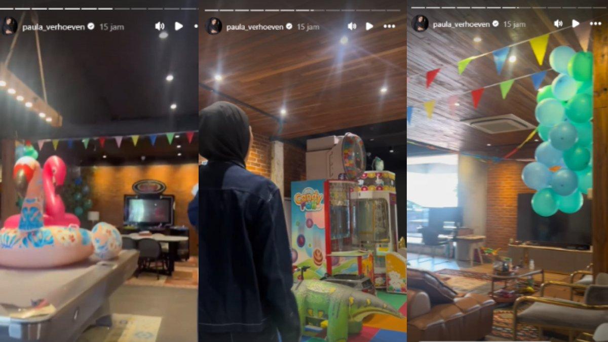 Paula Verhoeven kaget ada rumah Baim Wong sudah didekorasi