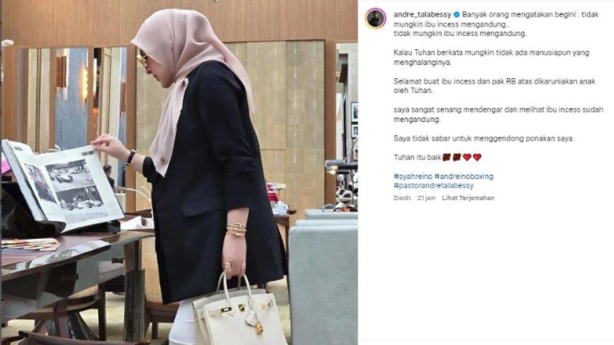 Pelatih tinju Reino Barack, Andre Talabessy benarkan kabar Syahrini hamil