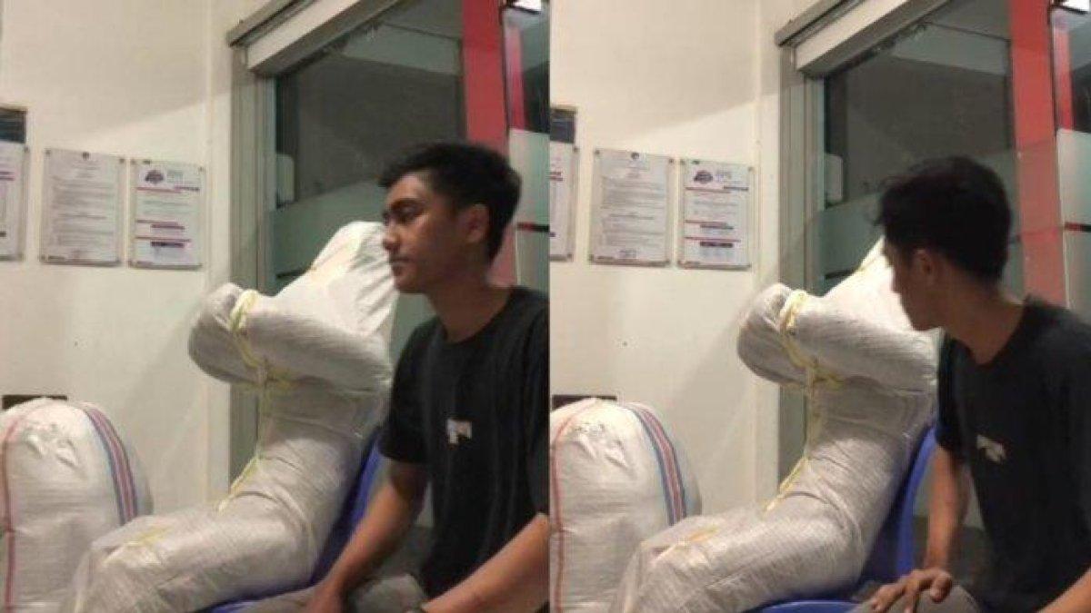 Penampakan bentuk paket yang menyeramkan viral di TikTok usai diunggah oleh akun @jntexpressid Senin (18/12/2023).