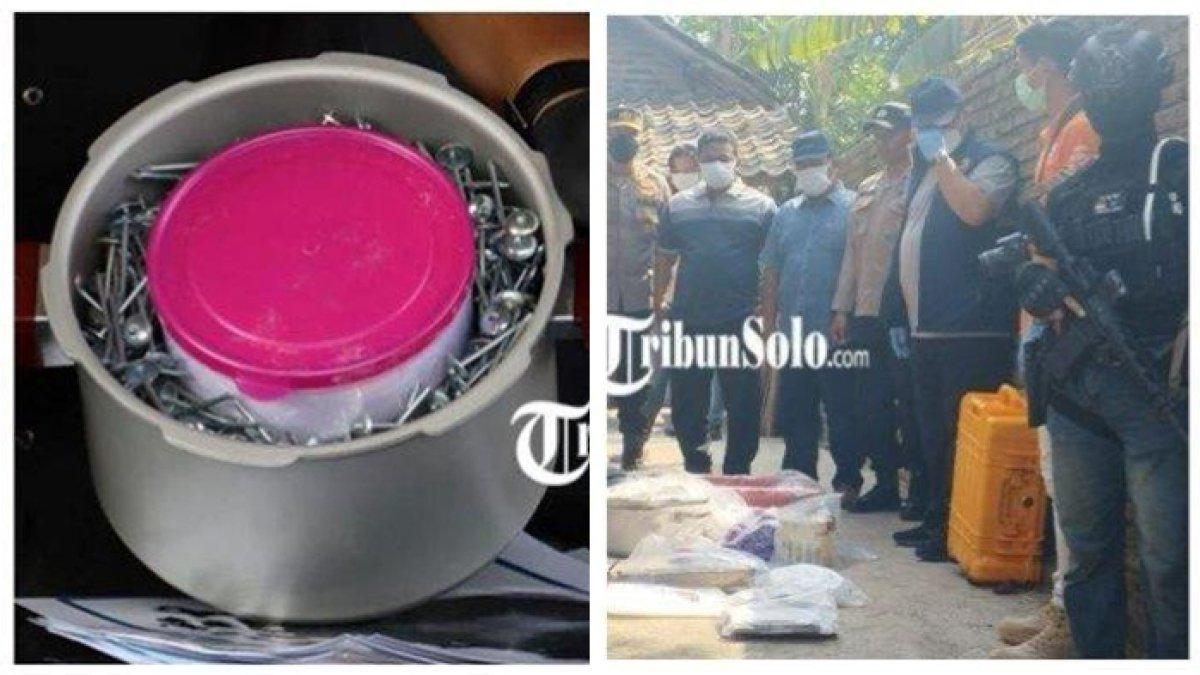 Penampakan bom panci yang digunakan oleh pelaku bom bunuh diri di polsek Astana Anyar