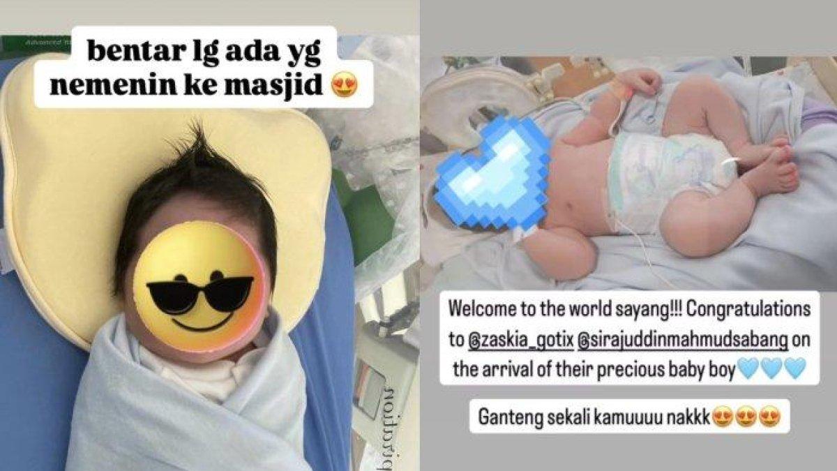 ZASKIA GOTIK MELAHIRKAN ANAK KETIGA - Penampakan putra Zaskia Gotik dan Sirajuddin Mahmud yang baru dilahirkan, Rabu (2/4/2025) kemarin.