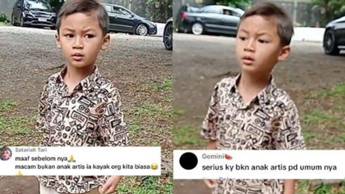 Penampilan Kiano yang tampak mengenakan kemeja pendek bermotif dengan celana panjang cream itu justru dinilai tak seperti anak artis pada umumnya.