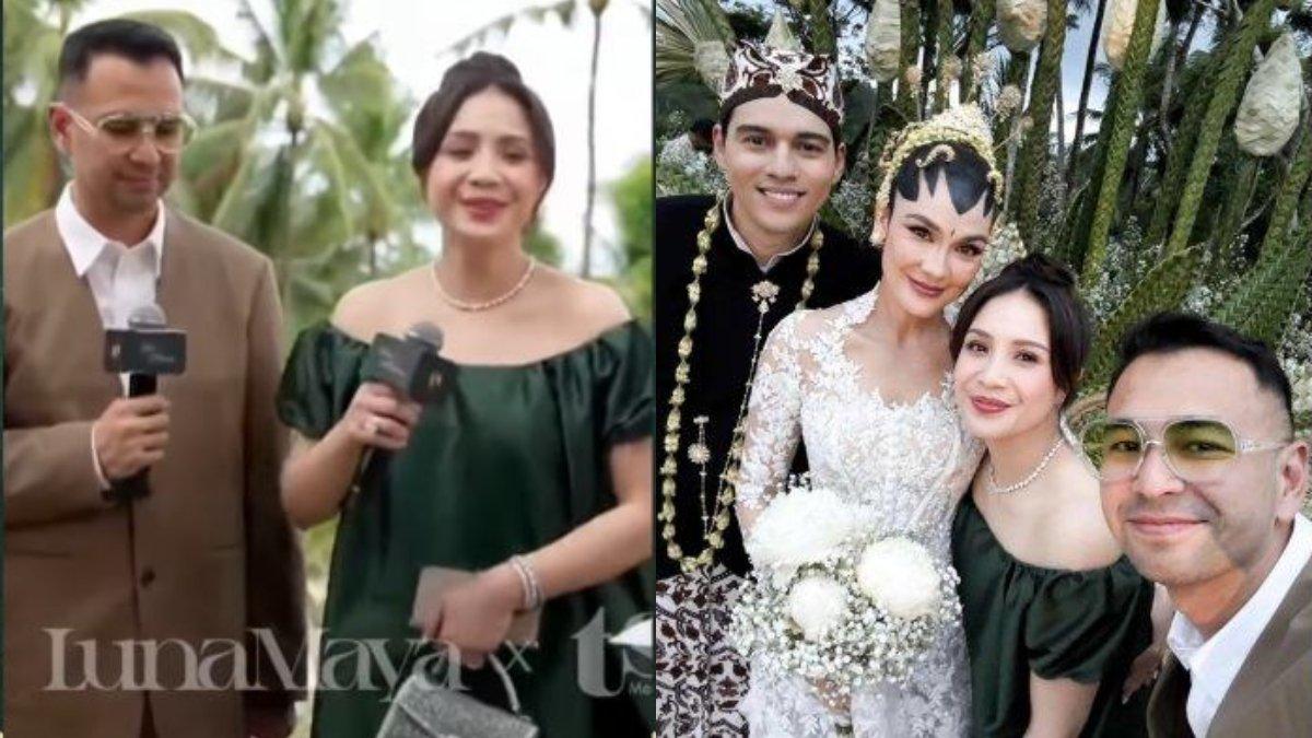 POTRET NAGITA SLAVINA - Penampilan Nagita Slavina di acara pernikahan Luna Maya dan Maxime Bouttier sukses mencuri perhatian.