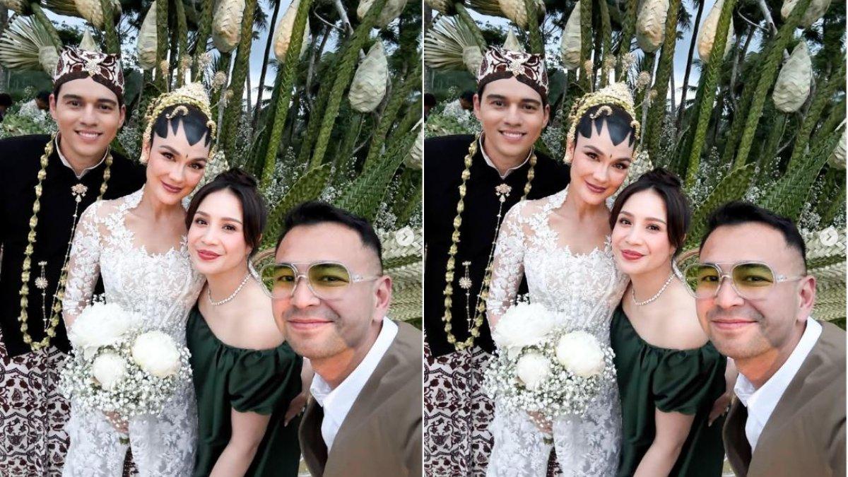 PENAMPILAN NAGITA SLAVINA - Penampilan Nagita Slavina berhasil mencuri perhatian saat menghadiri pernikahan Luna Maya dan Maxime Bouttier.